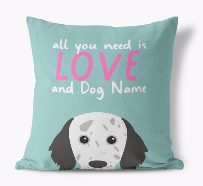 All You Need Is Love: Personalised {breedFullName} Canvas Cushion